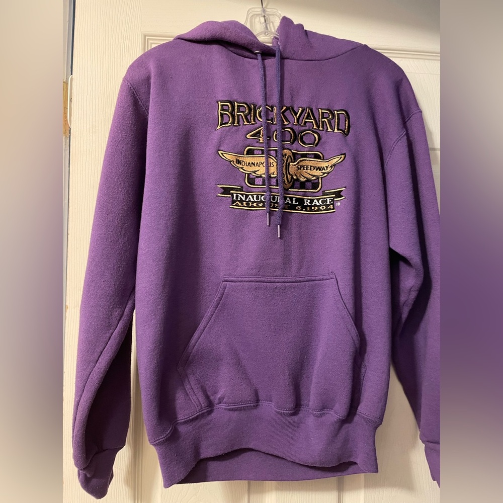 NASCAR. Sweatshirt purple Brickyard 400 Hoodie. Size Small